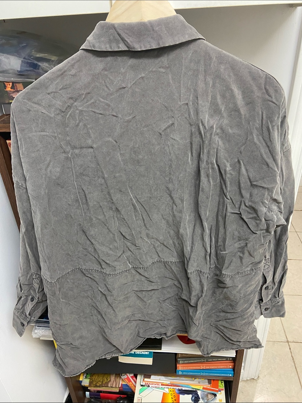 COS Gray Button-Down Shirt - Picture 2 of 5